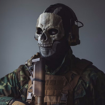 Ghost Mask Cosplay Airsoft Tactical Skull Full Mask Paintball Mask Shooting Safety Protective Anti-fog Goggle Full Face Mask CS