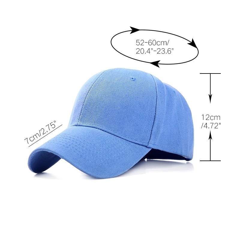Vīriešu sieviešu vairāku krāsu beisbola cepure ar smaili vienkrāsainu regulējama unisex pavasara vasaras tēta cepures toni Sporta beisbola cepure