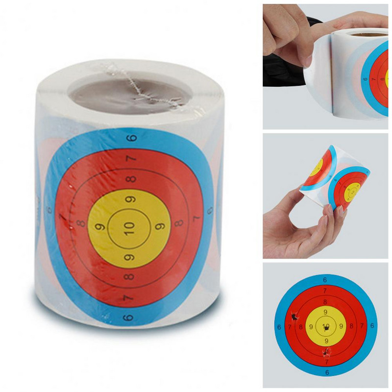 Isekleepuv kleebispaber Tugev kleepuvus kompaktne suurus kaasaskantav vibulaskmise sihiku paberi harjutamise tööriist 화살 표적 스티커