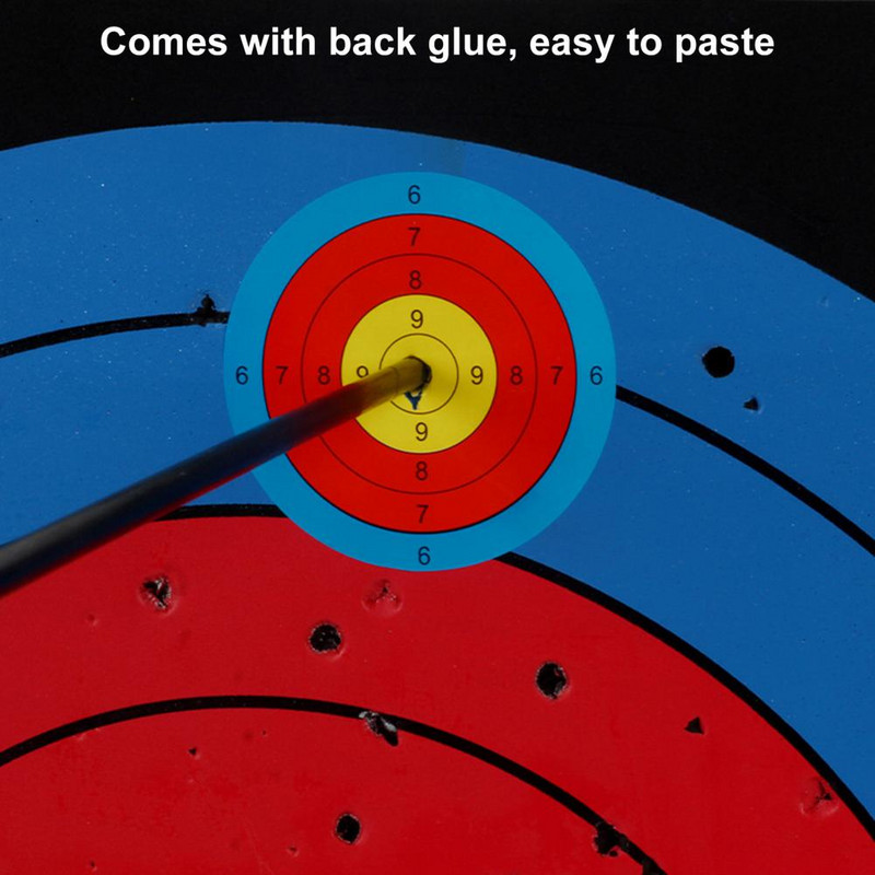 Isekleepuv kleebispaber Tugev kleepuvus kompaktne suurus kaasaskantav vibulaskmise sihiku paberi harjutamise tööriist 화살 표적 스티커