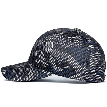 Нова ежедневна спортна шапка на открито за мъже, камуфлажна бейзболна шапка, мъжка дишаща лятна мрежеста шапка на камион
