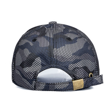 Нова ежедневна спортна шапка на открито за мъже, камуфлажна бейзболна шапка, мъжка дишаща лятна мрежеста шапка на камион