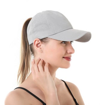 Дамски бейзболни шапки с конска опашка Fashion Lady Criss Cross Messy Bun Snapback Hat Ponycap Шапки на камион Регулируеми спортове на открито