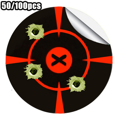 50/100Pcs Splash target paper 1inch Adhesive Shooting Sticker Targets Splatter Splash Amp Shooting Reactive Practice Training