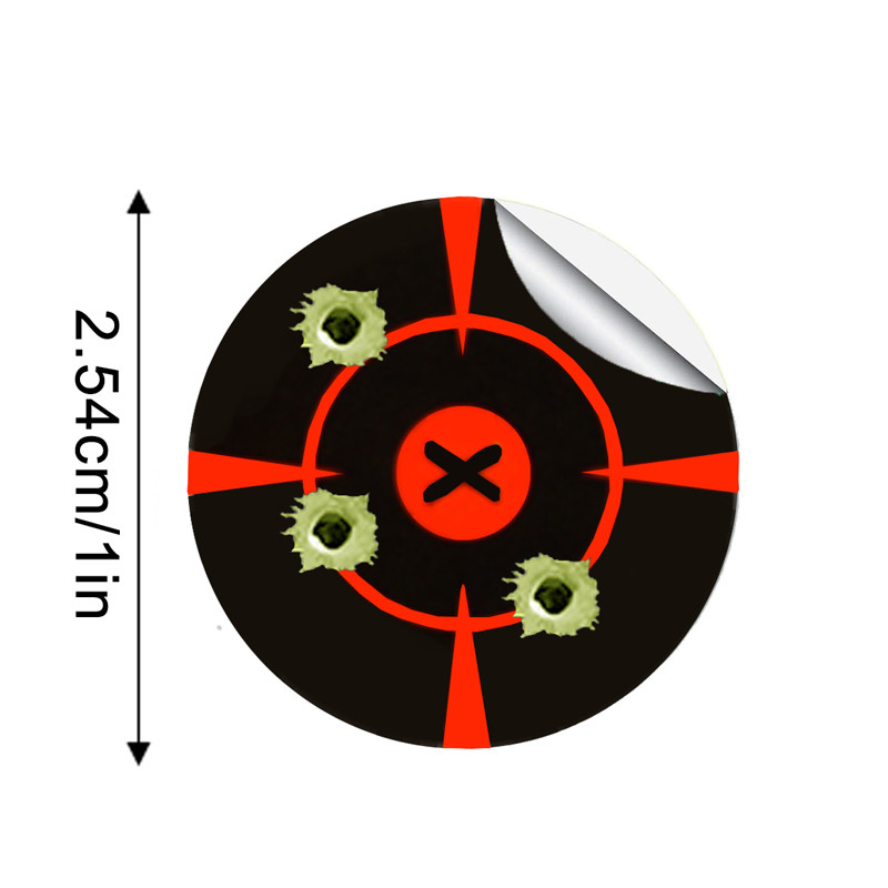 50/100 vnt. purslų taikinių popierius 1 colio lipnus šaudymo lipdukas Taikiniai purslų purslų stiprintuvas Šaudymo reaktyviosios praktikos treniruotės