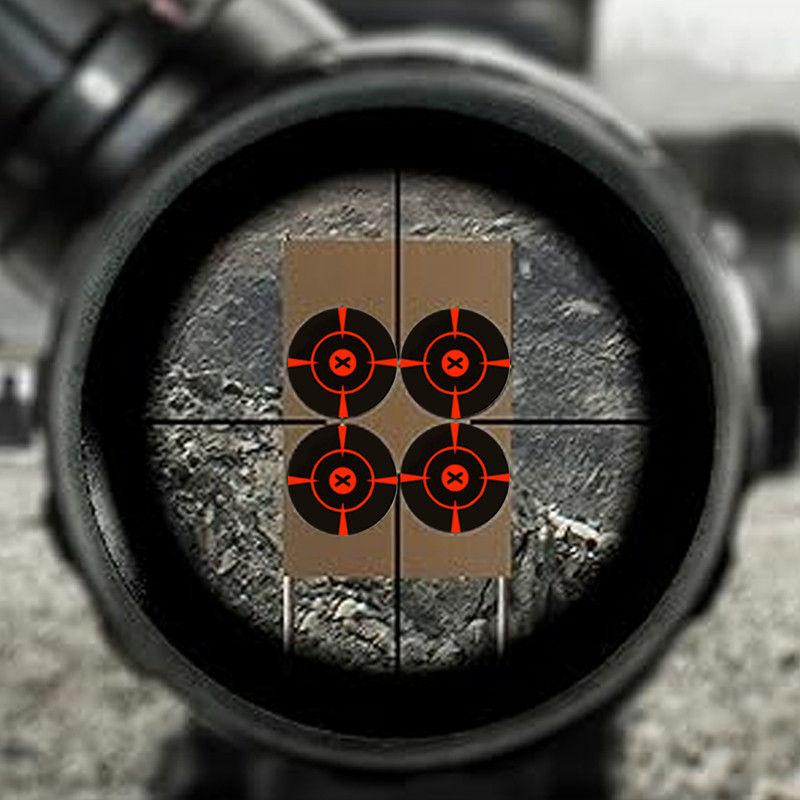 50/100 vnt. purslų taikinių popierius 1 colio lipnus šaudymo lipdukas Taikiniai purslų purslų stiprintuvas Šaudymo reaktyviosios praktikos treniruotės