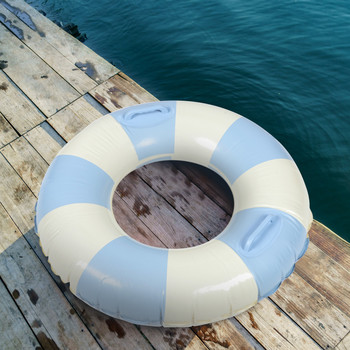 Раиран пръстен за плуване Възрастен аксесоар за плуване Дръжка Спортни унисекс кръгли PVC плувки за басейн