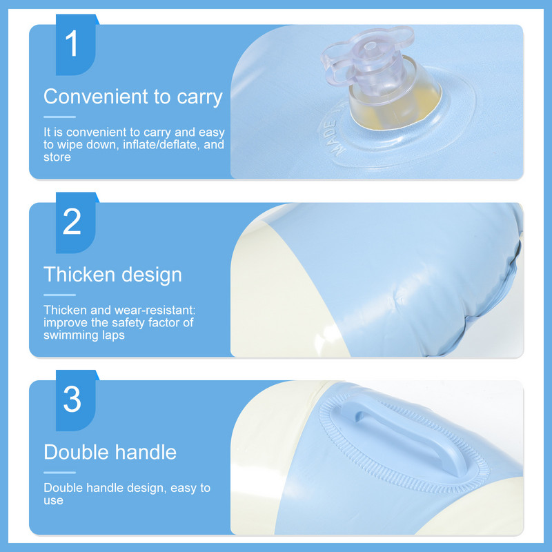 Triibuline ujumisrõngas Täiskasvanute ujumistarvikute käepide Sport Unisex Circle PVC basseinis ujuvad riided