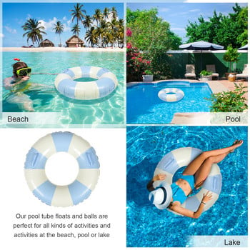 Ριγέ δαχτυλίδι κολύμβησης Float Παιδικά αθλητικά πλωτά για Pool Circle Pvc και Γυναικεία κολύμβηση