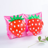 1 pora kūdikių plaukimo rankos žiedas, pripučiamas baseino saugos mokymas, plaukimo rankos žiedas, plūduriuojantis žiedas vaikams (braškių)