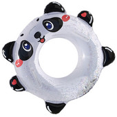 Pripučiamas „Panda“ plaukimo žiedas, skirtas vandeniui, suaugusiems, PVC rankena