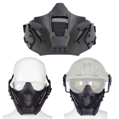 Airsofti mask pool nägu, meeste paintballi kaitsevarustus, näokaitse, löögikindel taktikaline mask Halloweeni cosplay jahiks