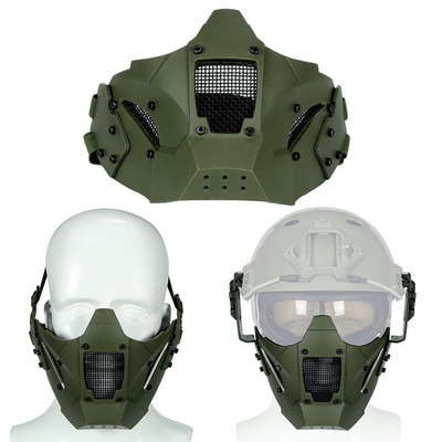 Airsofti mask pool nägu, meeste paintballi kaitsevarustus, näokaitse, löögikindel taktikaline mask Halloweeni cosplay jahiks