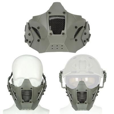 Airsofti mask pool nägu, meeste paintballi kaitsevarustus, näokaitse, löögikindel taktikaline mask Halloweeni cosplay jahiks