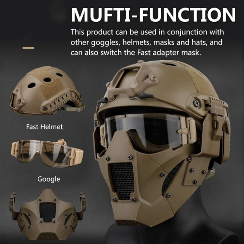 Airsofti mask pool nägu, meeste paintballi kaitsevarustus, näokaitse, löögikindel taktikaline mask Halloweeni cosplay jahiks