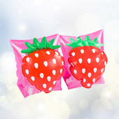 1 pora kūdikių plaukimo rankos žiedas, pripučiamas baseino saugos mokymas, plaukimo rankos plūduriuojantis žiedas vaikams (braškių)