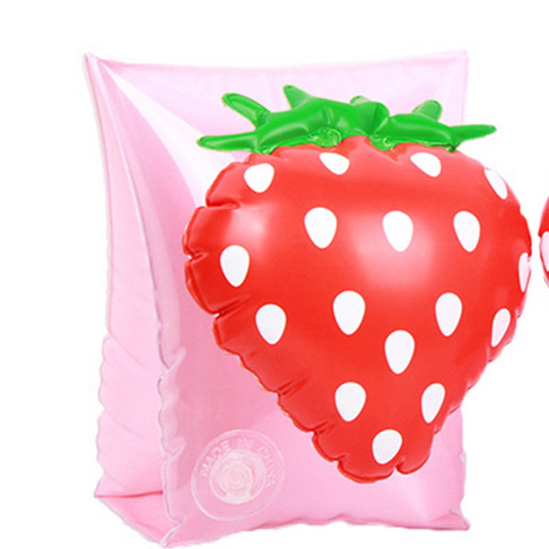 1 pora kūdikių plaukimo rankos žiedas, pripučiamas baseino saugos mokymas, plaukimo rankos plūduriuojantis žiedas vaikams (braškių)