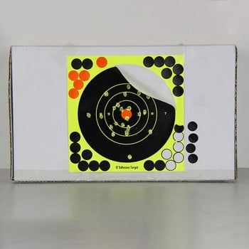 5-30 бр. Кръгла мишена Pasters Splatter Target Paper Reactive Shooting Train 8 инча самозалепващи се стикери Ловни точки Пистолетни пушки