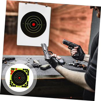5-30 бр. Кръгла мишена Pasters Splatter Target Paper Reactive Shooting Train 8 инча самозалепващи се стикери Ловни точки Пистолетни пушки