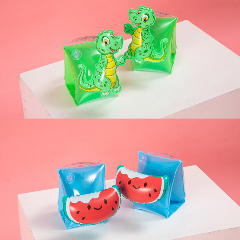 PVC Lengvas ir nešiojamas ginklų žiedas plaukimo entuziastams Stilingi vaikų plaukimo ginklų žiedai mėlyni arbūzai