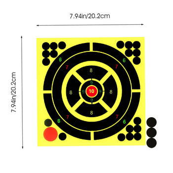 8x8in самозалепващи се 10 бр. Аксесоари за реактивна стрелба по мишени Paster Training Aim Training Steel ball Target Хартии Стикери