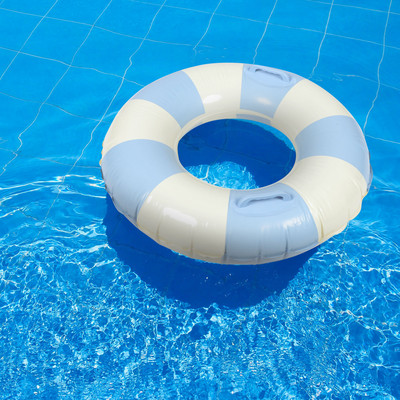Inel de înot în dungi Cerc pentru înot Copii Braț Inele tuburi Flotante gonflabile pentru piscină Copii Plajă Vintage