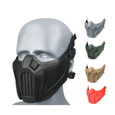 zlangsports Tactical Half Face Airsoft Mask Adjustable CS Cosplay Halloween Military Masks