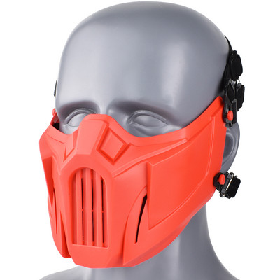 zlangsports taktička Airsoft maska s pola lica, podesive CS kosplay vojne maske za Noć vještica