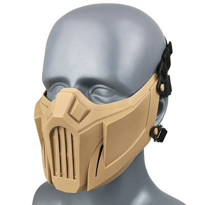 zlangsports Tactical Half Face Airsoft Mask Adjustable CS Cosplay Хелоуин Военни маски