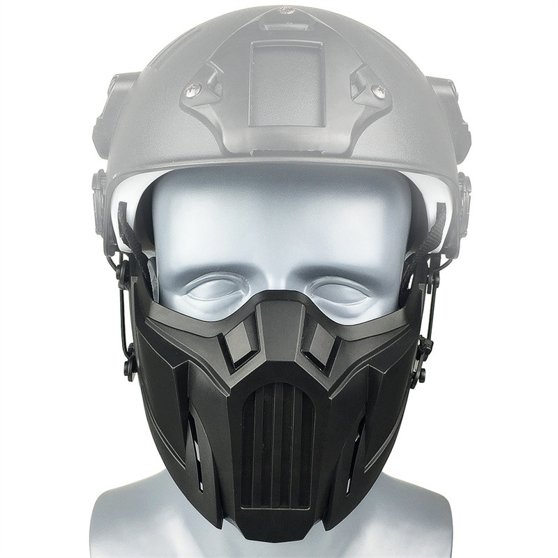 zlangsports taktička Airsoft maska s pola lica, podesive CS kosplay vojne maske za Noć vještica