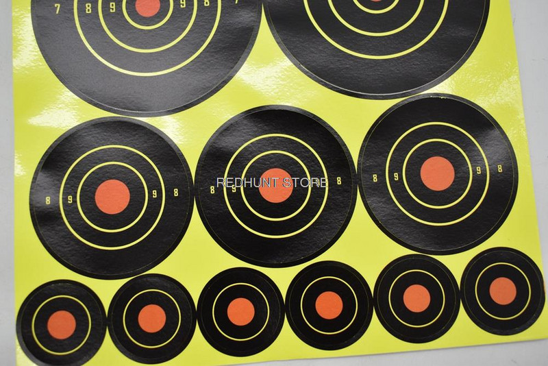 10 φύλλα Αυτοκόλλητα αυτοκόλλητα σκοπευτικά πιτσιλίσματα βολής βολής στόχος μπαλώματα στόχου Αξεσουάρ κυνηγιού