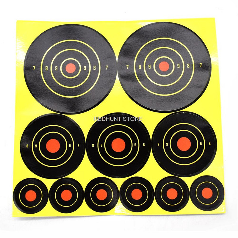 10 φύλλα Αυτοκόλλητα αυτοκόλλητα σκοπευτικά πιτσιλίσματα βολής βολής στόχος μπαλώματα στόχου Αξεσουάρ κυνηγιού