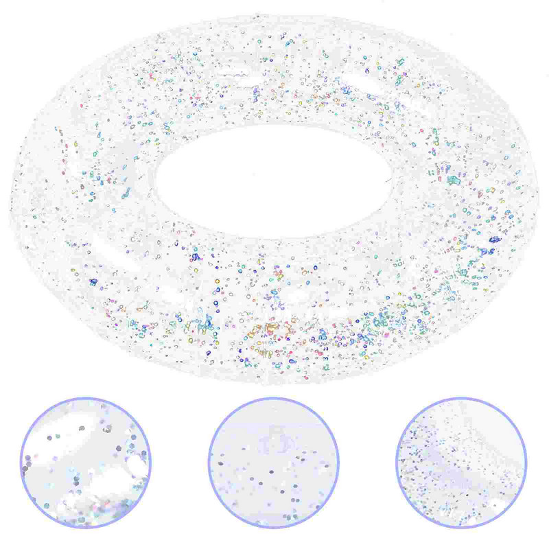 Sequin Swim Täispuhutav ujumine Ujuv Ujuv Täispuhutav Toru Glitter Litritega Sõrmused Väikelastele