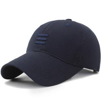 Τρεις οριζόντιες γραμμές Κέντημα Καπέλα μπέιζμπολ Άνοιξη και Φθινόπωρο, Ρυθμιζόμενα Καπέλα Εξωτερικού Χώρου Αντιηλιακό Καπέλο