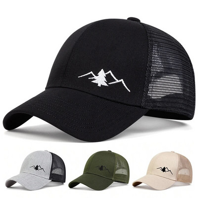 Unisex laisvalaikio beisbolo kepurė Sportinė Snapback kepurė kalnų siuvinėjimas hiphopo kepurės Vasarinės kvėpuojančios tinklinės kepurės Gorras