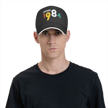 Персонализирана ретро родена през 1984 г. бейзболна шапка за мъже, жени, дишаща, 38 години, подарък за година на раждане, шапка на татко, външна
