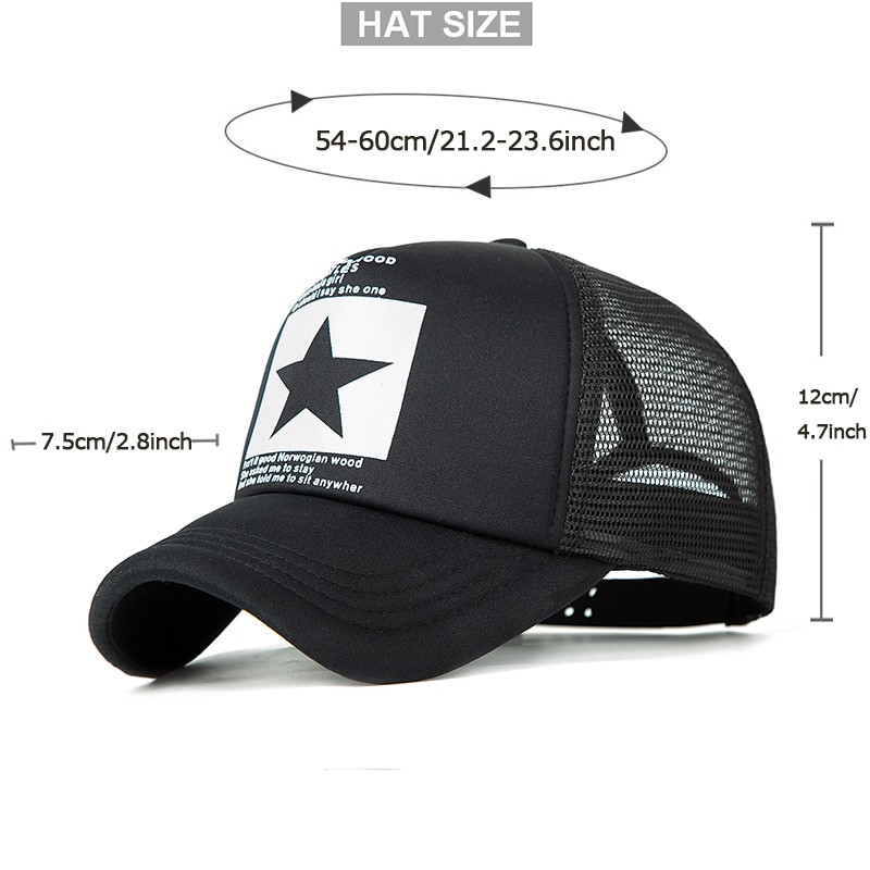 Divatos pamut sapka Baseball Snapback hálós sapkák Hip-hop sapkák Menő férfi sapkák női szabadtéri alkalmi napkalap