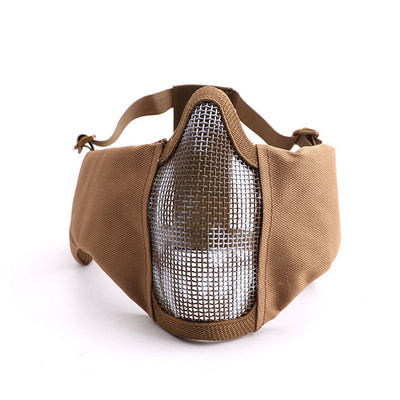 Airsoft näomask kõrvavõrguga Näo hingav suumask Taktikaline paintball Softair kaitsemask laskejahivarustus