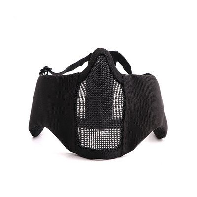 Airsoft näomask kõrvavõrguga Näo hingav suumask Taktikaline paintball Softair kaitsemask laskejahivarustus