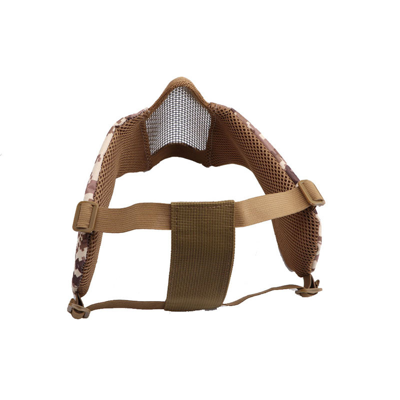 Airsoft näomask kõrvavõrguga Näo hingav suumask Taktikaline paintball Softair kaitsemask laskejahivarustus