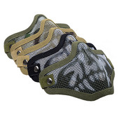 Sõjaline paintballi näomask hingav madala süsinikusisaldusega terasvõrgust kaitsev jahimask Armee taktikaline Airsoft poolmask