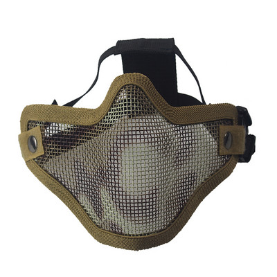Sõjaline paintballi näomask hingav madala süsinikusisaldusega terasvõrgust kaitsev jahimask Armee taktikaline Airsoft poolmask