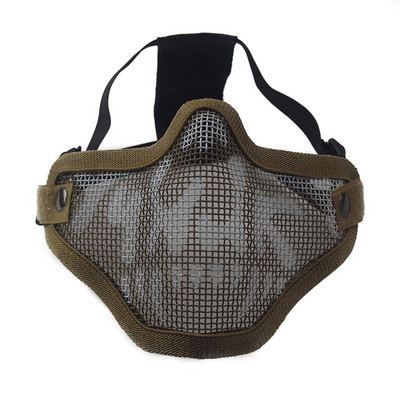 Sõjaline paintballi näomask hingav madala süsinikusisaldusega terasvõrgust kaitsev jahimask Armee taktikaline Airsoft poolmask