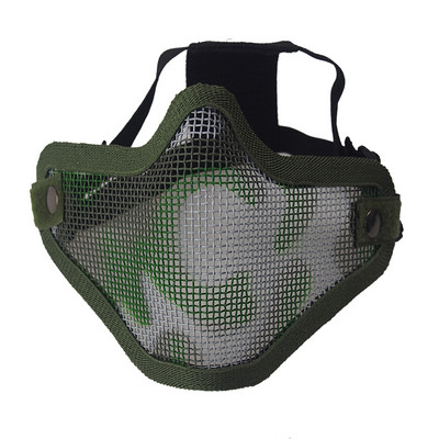 Sõjaline paintballi näomask hingav madala süsinikusisaldusega terasvõrgust kaitsev jahimask Armee taktikaline Airsoft poolmask