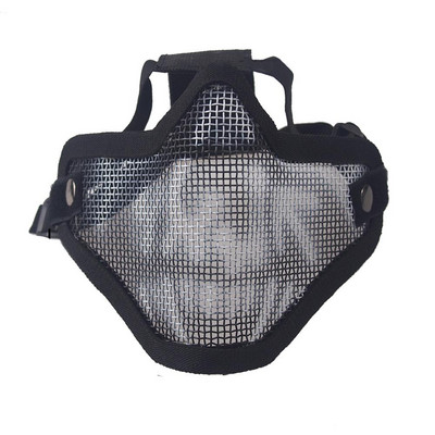 Sõjaline paintballi näomask hingav madala süsinikusisaldusega terasvõrgust kaitsev jahimask Armee taktikaline Airsoft poolmask