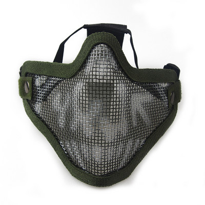 Sõjaline paintballi näomask hingav madala süsinikusisaldusega terasvõrgust kaitsev jahimask Armee taktikaline Airsoft poolmask