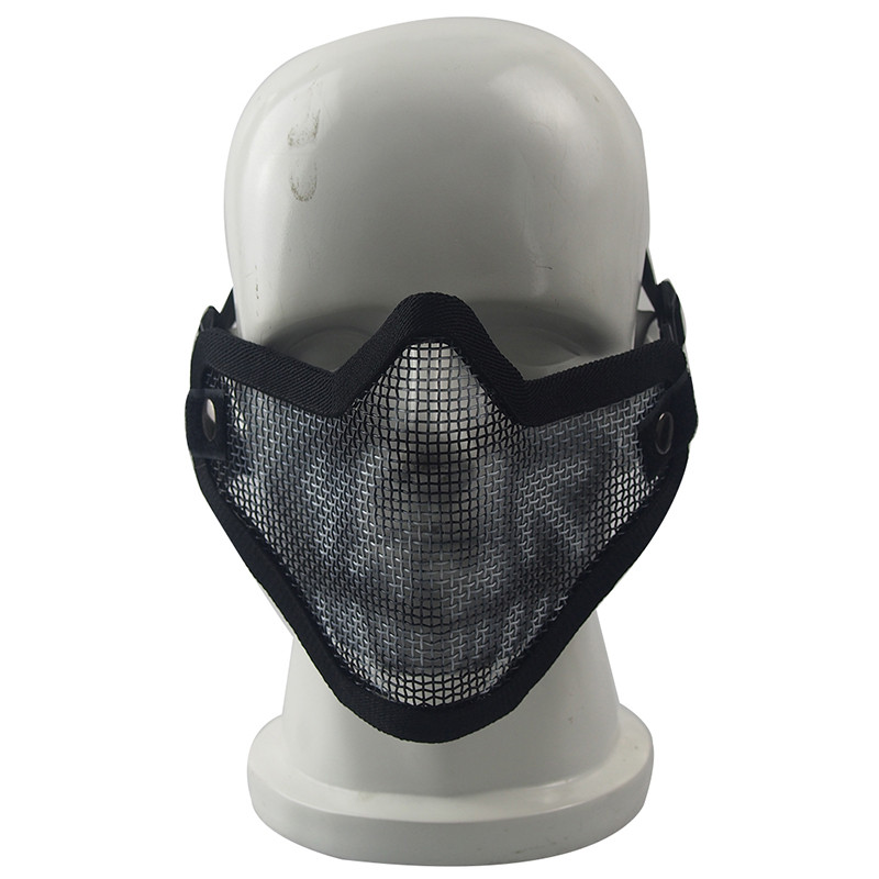 Sõjaline paintballi näomask hingav madala süsinikusisaldusega terasvõrgust kaitsev jahimask Armee taktikaline Airsoft poolmask