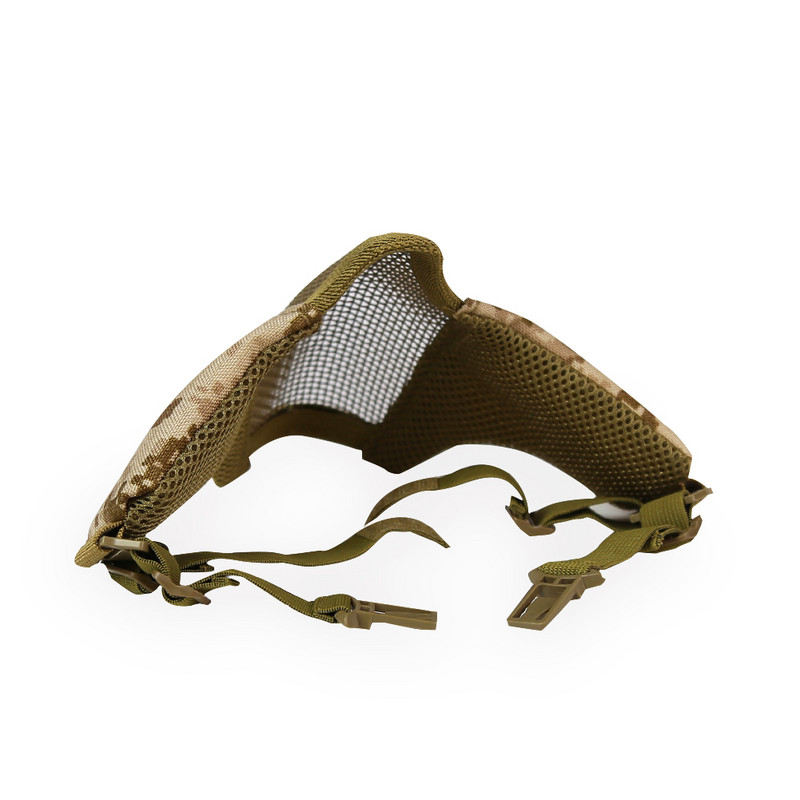 Tactical STEEL MESH MASK ΠΡΟΣΑΡΜΟΖΕΤΑΙ ΣΕ ΓΡΗΓΟΡΟ ΚΡΑΝΟΣ Κυνήγι Σκοποβολή Στρατιωτικές μάσκες μισού προσώπου