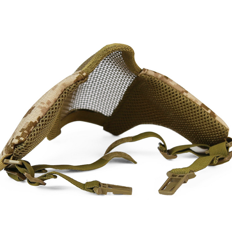 Tactical STEEL MESH MASK ΠΡΟΣΑΡΜΟΖΕΤΑΙ ΣΕ ΓΡΗΓΟΡΟ ΚΡΑΝΟΣ Κυνήγι Σκοποβολή Στρατιωτικές μάσκες μισού προσώπου