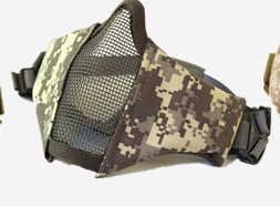 Airsoft sejas maska elpojoša zema oglekļa tērauda sieta aizsargājoša šaušanas peintbola maska CS Wargame taktiskā pusmaska